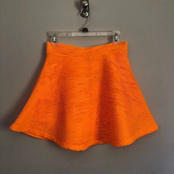 Topshop Dresses & Skirts - NWT Topshop neon orange mini skater skirt 6